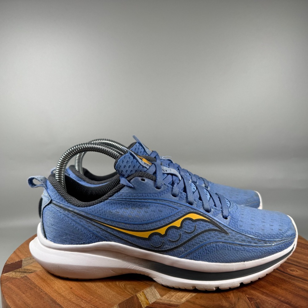 Saucony Kinvara 13 Womens Blue Yellow Running Shoes S10723-30 Size 8